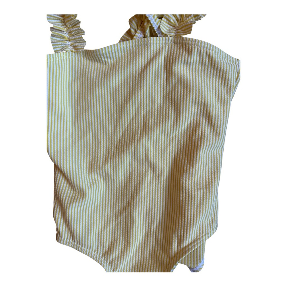 LIZENS Girls One Piece Swimsuit – Yellow & White Stripe – Size 9/10 – NWT - Picture 3 of 12